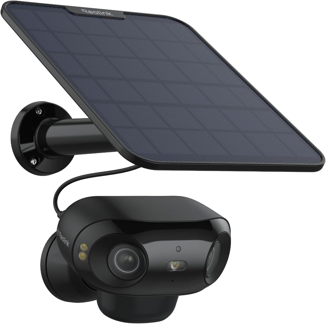 Reolink 180° 4K Camara WiFi Exterior Solar con Bateria Sin Cables, Visión Nocturna en ColorX F1.0, 8MP Camara Seguridad con 2,4/5GHz Wi-Fi 6, Detección PIR y AI, Argus 4 Pro+Panel Solar (Negro) - 1
