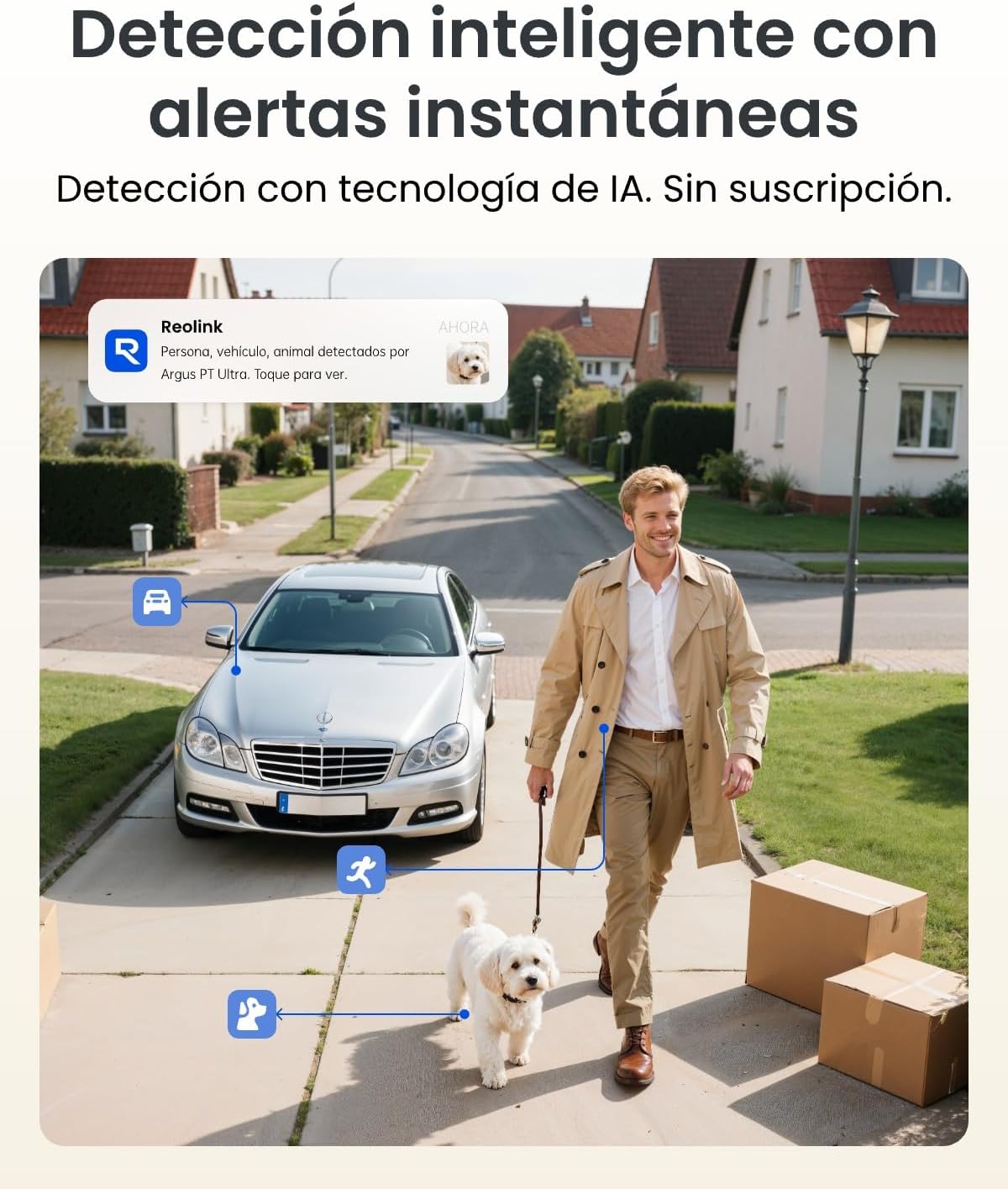 Reolink 4K 360° PT Camara Vigilancia WiFi Outdoor Solar con Seguimiento Automático, Gestión Central y Almacenamiento, Sin Cuotas Mensuales por Almacenamiento Local, Set de 4 Argus PT Ultra + SP - 6