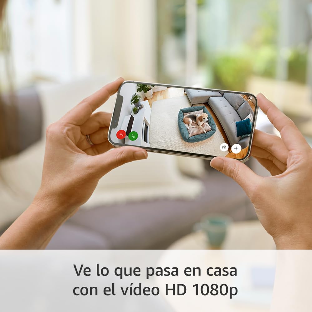 Ring Cámara interior (Indoor Camera 2ª gen) | Cámara de vigilancia wifi con enchufe para mascotas, vídeo HD, comunicación bidireccional, cubierta de privacidad | 30 días gratis de Ring Home, 2 Cámaras - 4