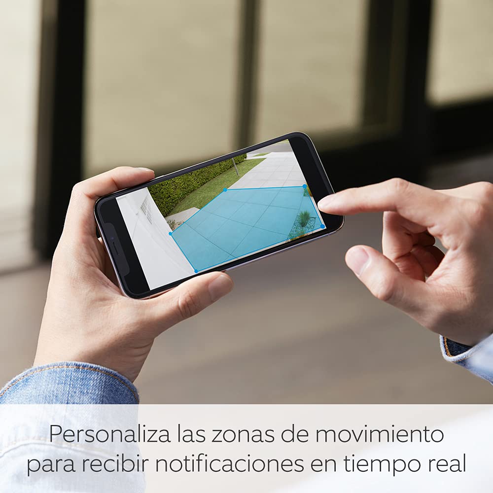 Ring cámara Plus con focos cableada (Floodlight Cam Wired Plus) | Cámara de vigilancia exterior wifi con vídeo HD, comunicación bidireccional, focos LED, sirena integrada | 30 días gratis de Ring Home - 5