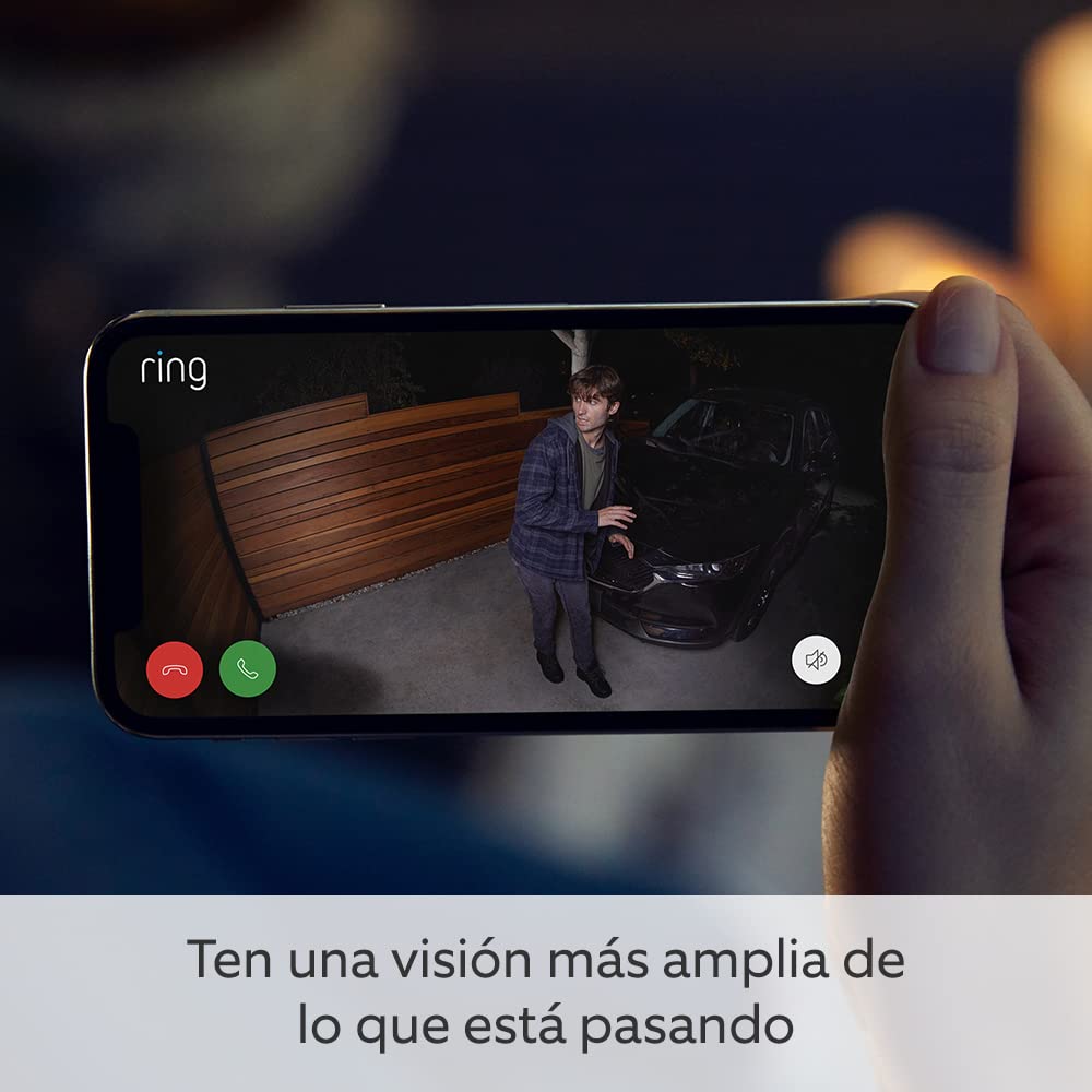 Ring cámara Plus con luces cableada (Spotlight Cam Plus) | Cámara de vigilancia exterior HD wifi con comunicación bidireccional, visión nocturna y focos LED | 30 días gratis de Ring Home | 2 Cámaras - 3