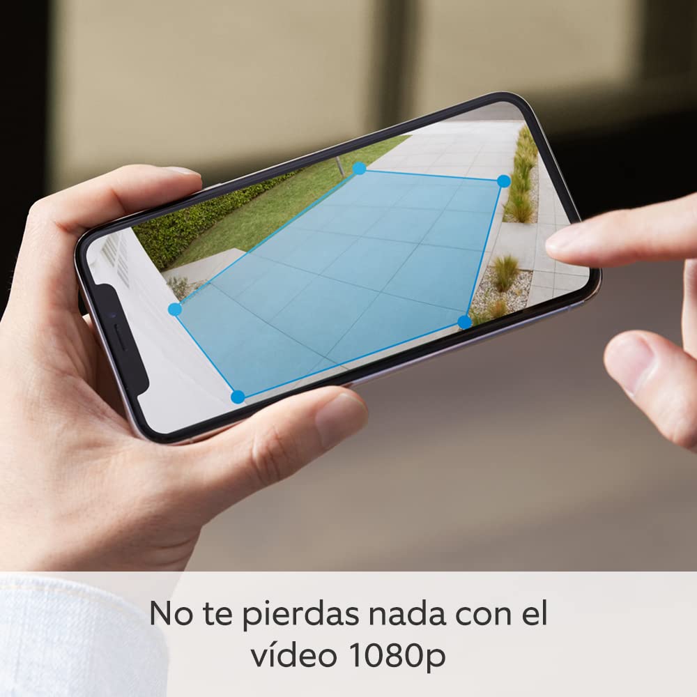 Ring cámara Plus con luces cableada (Spotlight Cam Plus) | Cámara de vigilancia exterior HD wifi con comunicación bidireccional, visión nocturna y focos LED | 30 días gratis de Ring Home | 2 Cámaras - 4
