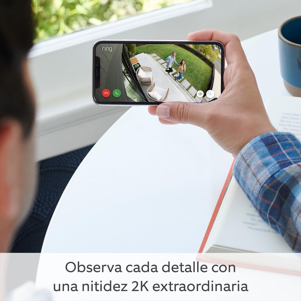 Ring cámara Pro con luces y batería (Spotlight Cam Pro Battery) | Vídeo 2K con Ring Vision, detección de movimiento 3D, instalación por cuenta propia | 30 días de prueba gratuita de Ring Home - 4