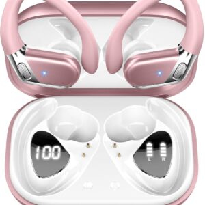 Rolosar Auriculares Bluetooth 2026, Auriculares inalámbricos Bluetooth 5.4 Deportivos Bajos Profundos, 50 Horas de Tiempo de reproducción en Auriculares con 4 micrófono ENC con cancelación de Ruido