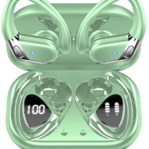 Rolosar Auriculares Bluetooth, auriculares inalámbricos Bluetooth 5.4, tiempo de reproducción de 50 horas en el oído, auriculares con 4 micrófono ENC con cancelación de ruido ENC