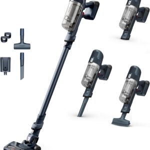 Rowenta XPert 6.60 - Aspiradora escoba versátil sin cable, con 3 funciones en 1 multiespacios, batería de litio, 2 velocidades, gatillo Boost, ligero y portatil, Azul oscuro RH6831