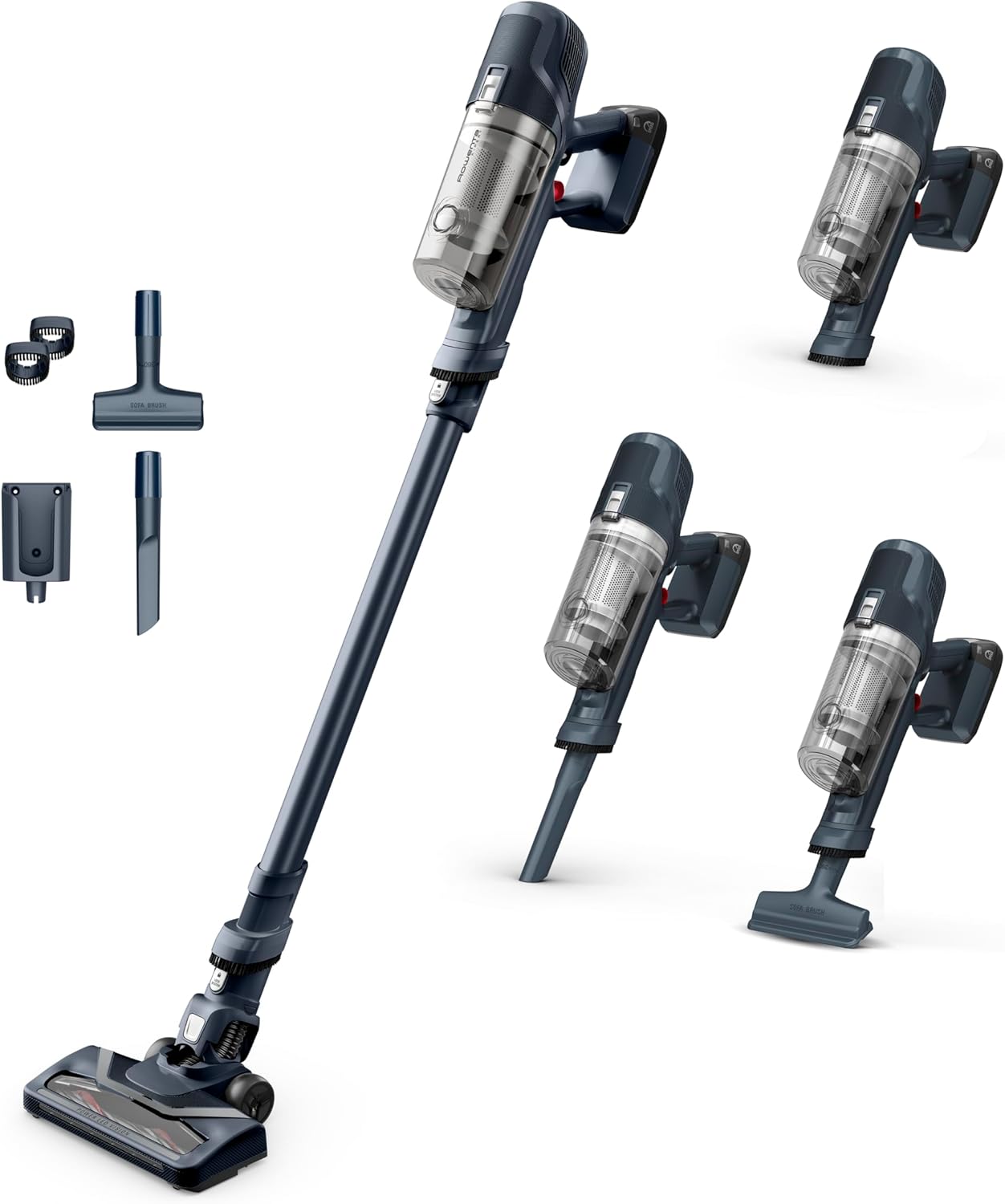 Rowenta XPert 6.60 - Aspiradora escoba versátil sin cable, con 3 funciones en 1 multiespacios, batería de litio, 2 velocidades, gatillo Boost, ligero y portatil, Azul oscuro RH6831 - 1