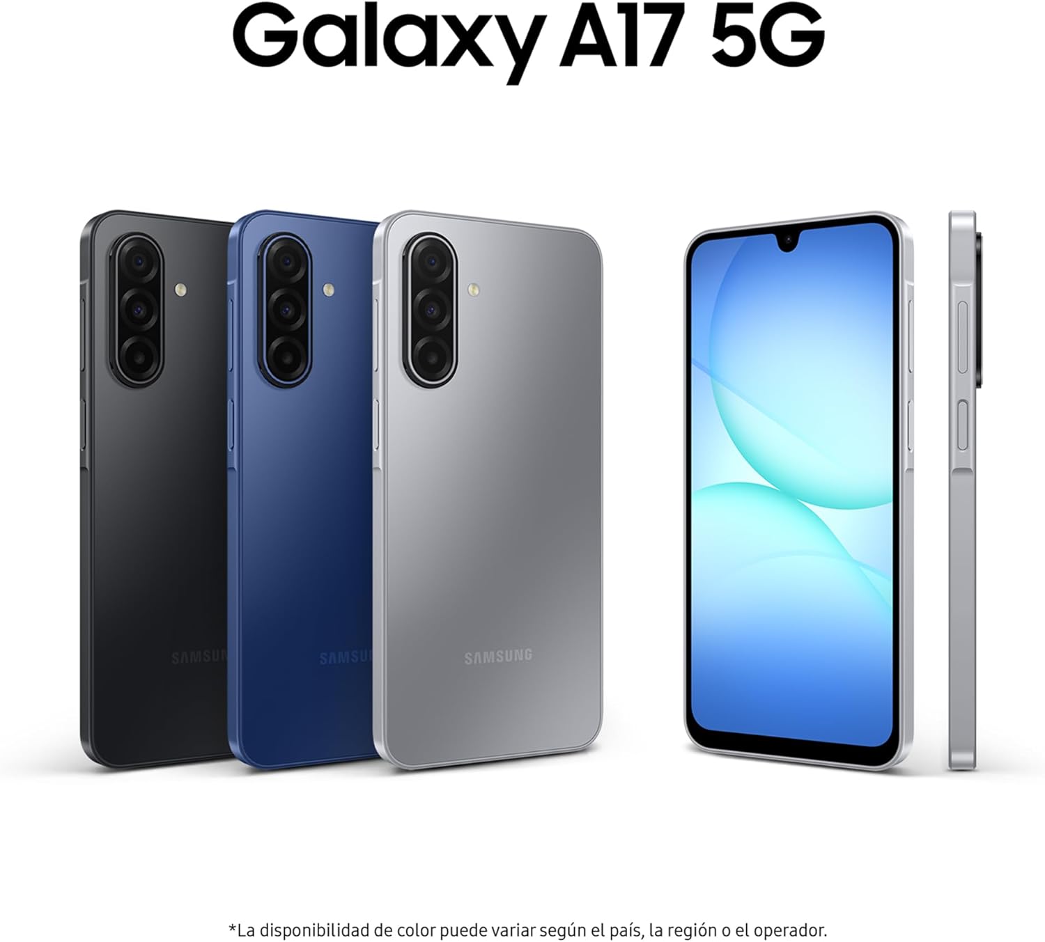 SAMSUNG Galaxy A17 5G 128GB - Teléfono Móvil con IA, Marco Fino 7,5mm, Pantalla Grande, Cámara 50MP, 4GB RAM, Batería 5000mAh, Negro, Garantía del Fabricante 3 Años + 1 Año Extra - 2