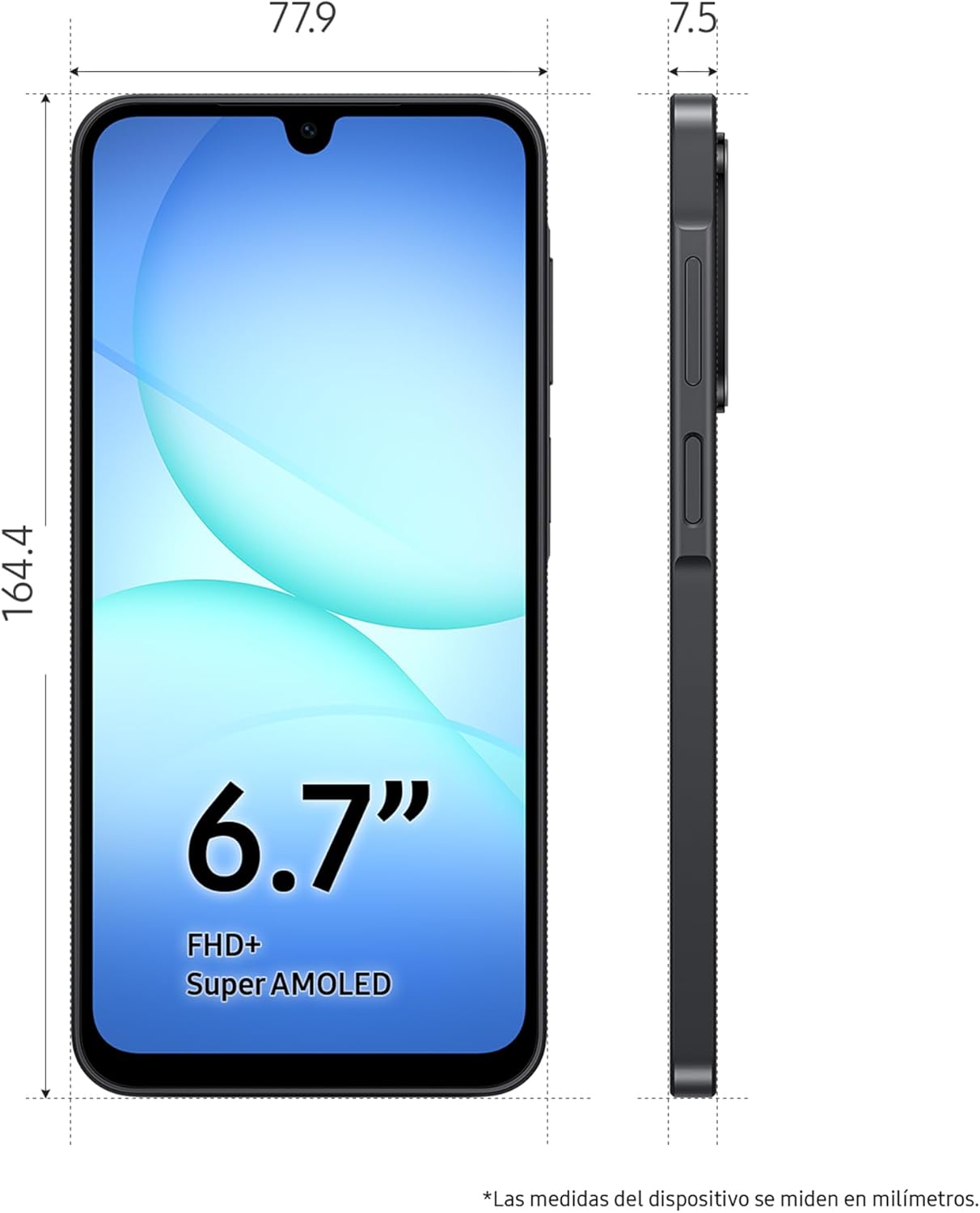 SAMSUNG Galaxy A17 5G 128GB - Teléfono Móvil con IA, Marco Fino 7,5mm, Pantalla Grande, Cámara 50MP, 4GB RAM, Batería 5000mAh, Negro, Garantía del Fabricante 3 Años + 1 Año Extra - 3