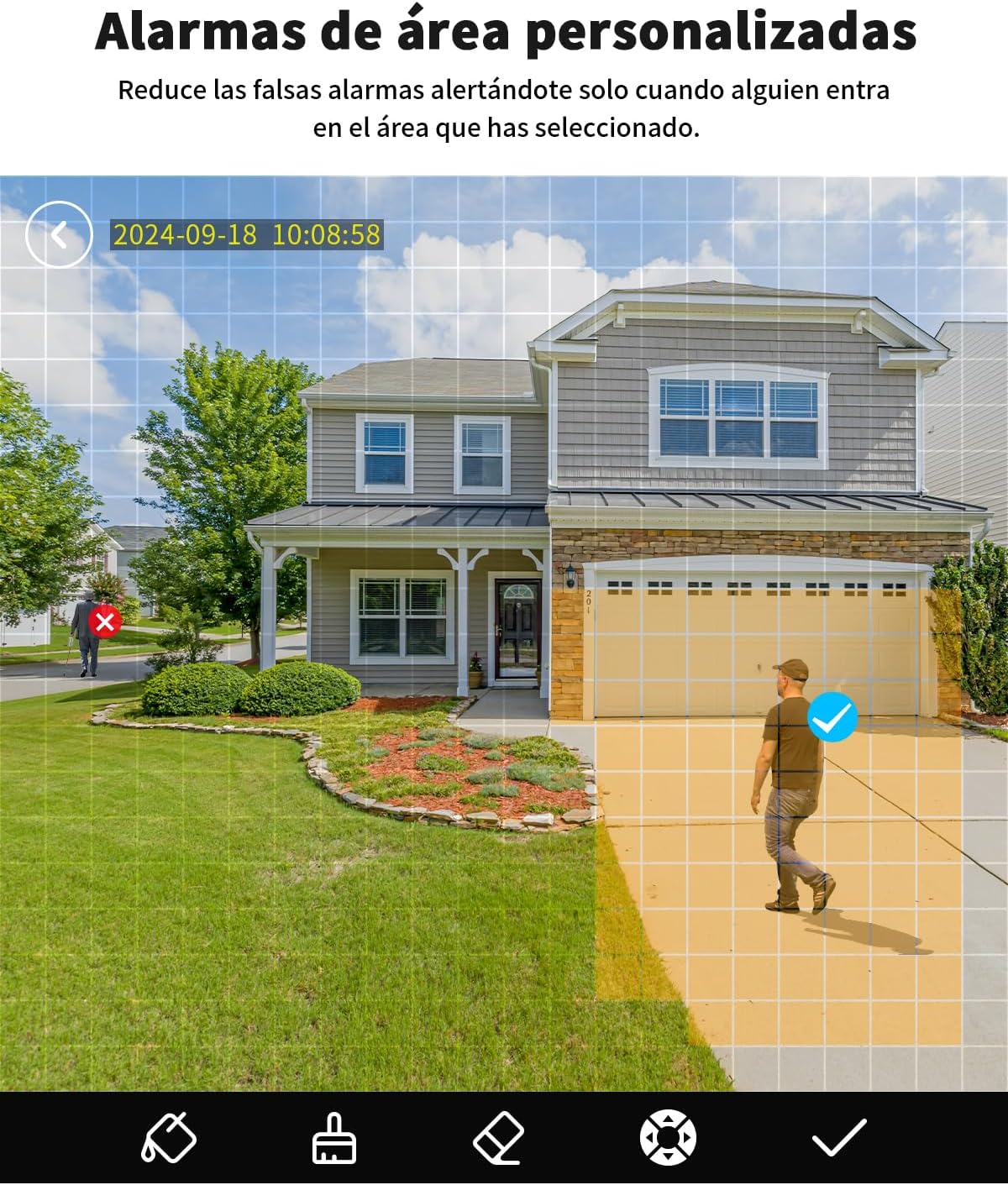 SEHMUA 4G LTE Camara Vigilancia Exterior con Panel Solar, 2K PTZ Cámara Vigilancia con Tarjeta Sim, Detección Humana PIR, Visión Nocturna, IP66 Impermeable, PTZ 355°/90°, Audio de Dos Vías - 4