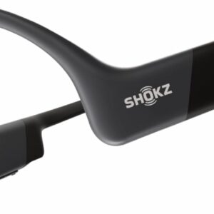 SHOKZ OpenRun Auriculares Conducción Ósea, Deportivos Inalámbricos Bluetooth con Micrófono Cancelación de Ruido, Open-Ear de Oído Abierto, Resistentes al Agua IP67 para Correr, USB-C, Negro