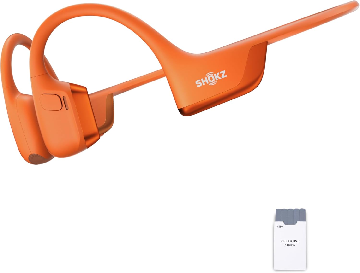 SHOKZ OpenRun Pro 2 Auriculares Deportivos de Conducción Ósea, Inalámbricos Bluetooth 5.3, Micrófonos con Cancelación de Ruido, Resistente al Agua IP55, 12h Reproducción, Carga Rápida USB-C, Naranja - 1