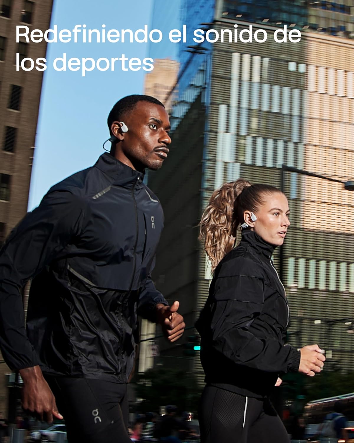 SHOKZ OpenRun Pro 2 Auriculares Deportivos de Conducción Ósea, Inalámbricos Bluetooth 5.3, Micrófonos con Cancelación de Ruido, Resistente al Agua IP55, 12h Reproducción, Carga Rápida USB-C, Plata - 3