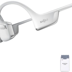SHOKZ OpenRun Pro 2 Auriculares Deportivos de Conducción Ósea, Inalámbricos Bluetooth 5.3, Micrófonos con Cancelación de Ruido, Resistente al Agua IP55, 12h Reproducción, Carga Rápida USB-C, Plata