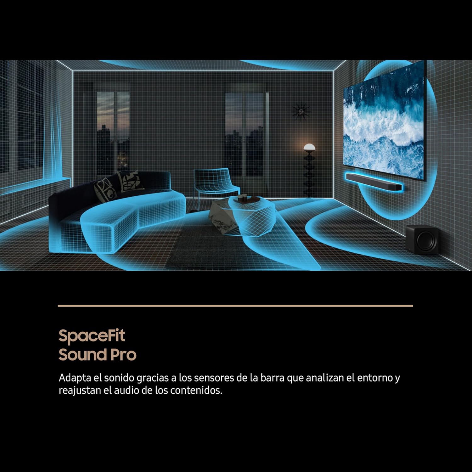 Samsung Barra de Sonido HW-Q990F/ZF 2025 - Dolby Atmos inalámbrico, Q-Symphony,11.1.4 Canales, SpaceFit Sound Pro y Compatible con asistentes de Voz - 5
