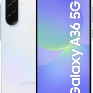 Samsung Galaxy A36 5G 256GB Teléfono Móvil, 8GB RAM, 50MP Cámara, Blanco, Garantía del Fabricante 3 Años + 1 Año Extra