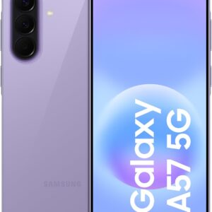 Samsung Galaxy A57 5G, 256GB, Móvil Fino con IA, 8GB, Gran Angular 50MP, Autonomía 2 Días, Batería 5000mAh, IP68, Garantía del Fabricante 3 Años + 1 Año Extra, Color Lila (Versión Española)