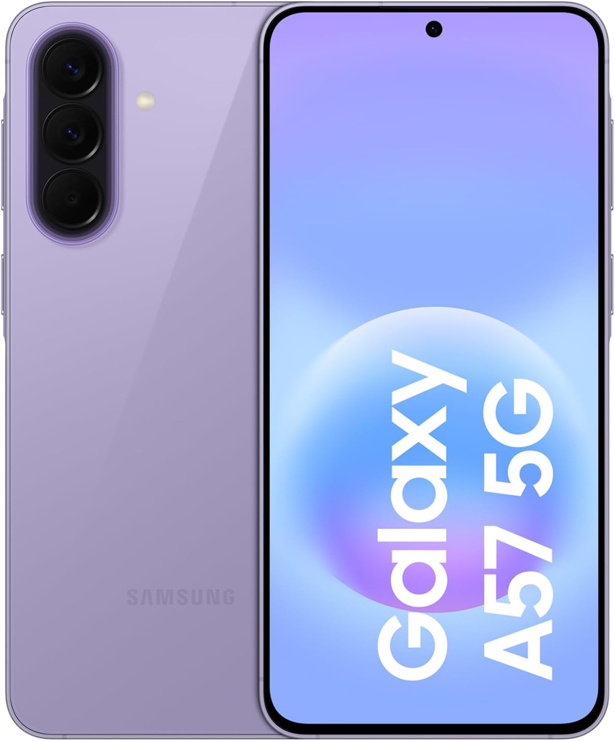 Samsung Galaxy A57 5G, 256GB, Móvil Fino con IA, 8GB, Gran Angular 50MP, Autonomía 2 Días, Batería 5000mAh, IP68, Garantía del Fabricante 3 Años + 1 Año Extra, Color Lila (Versión Española) - 1