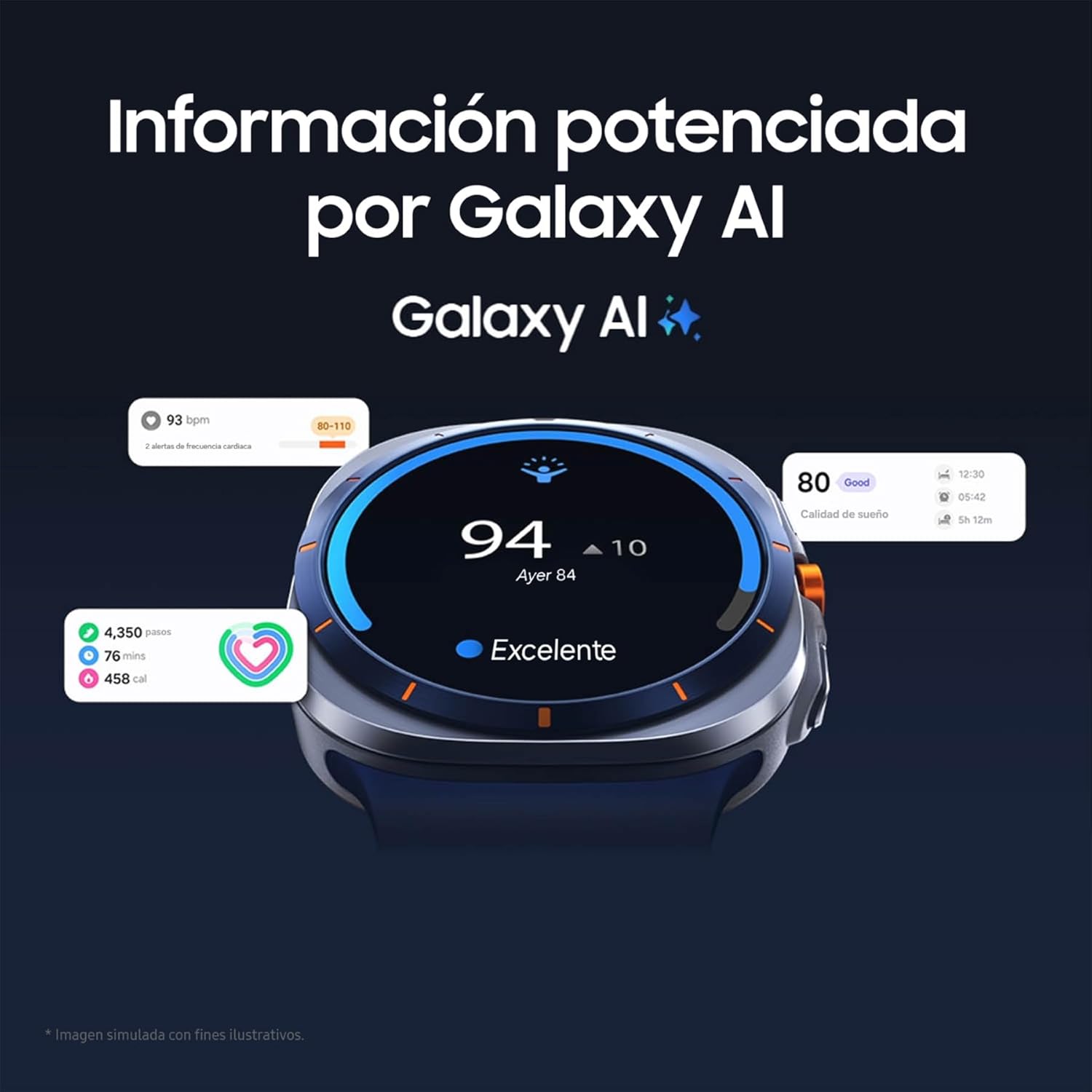 Samsung Galaxy Watch Ultra 2025 47mm - Smartwatch LTE con IA, Titanio, Botón Personalizable, Control de Salud, Garantía del Fabricante 3 Años + 1 año Extra, Blanco Titanio (Versión española) - 4