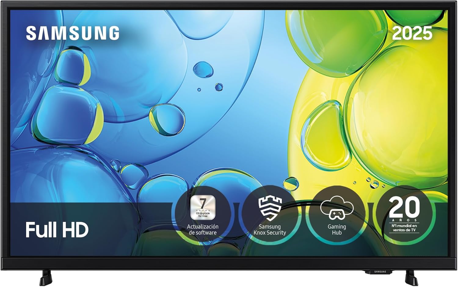 Samsung TV 32 Pulgadas Full HD F6005 4K Smart TV, Más Contraste con HDR, Sonido con OTS Lite, más de 500 Canales TV Plus y Tus Datos protegidos Knox Security - 1