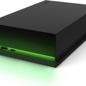 Seagate Game Drive Hub 8TB, Disco Duro Externa HDD, USB 3.2 Gen 1, Puertos USB-C y USB-A Dobles, certificada para Xbox, con iluminación LED Verde Xbox y Servicios Rescue (STKW8000402)