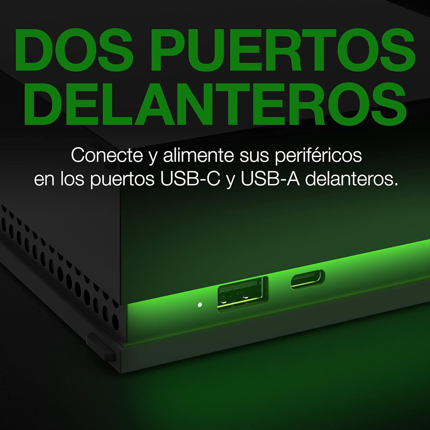 Seagate Game Drive Hub 8TB, Disco Duro Externa HDD, USB 3.2 Gen 1, Puertos USB-C y USB-A Dobles, certificada para Xbox, con iluminación LED Verde Xbox y Servicios Rescue (STKW8000402) - 5