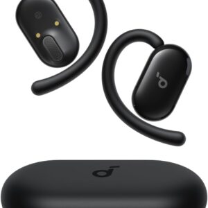 Soundcore Anker V20i Auriculares Open-Ear, Ganchos Giratorios para Orejas, Ajuste Ceñido, Graves Potentes, Llamadas Nítidas, IP55, Luces Led, 36 h de Autonomía, Bluetooth 5.4, Conexión Multipunto