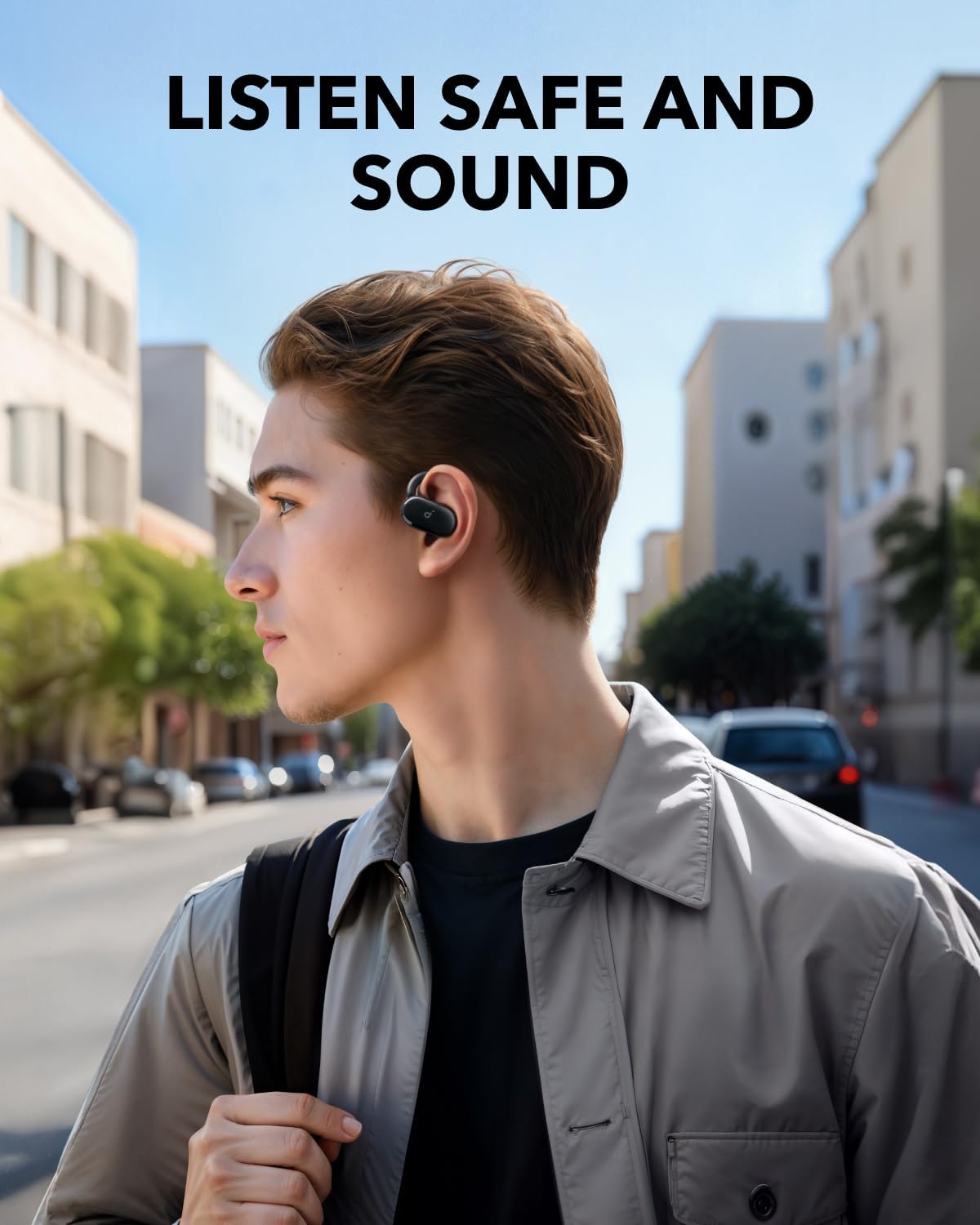 Soundcore Anker V20i Auriculares Open-Ear, Ganchos Giratorios para Orejas, Ajuste Ceñido, Graves Potentes, Llamadas Nítidas, IP55, Luces Led, 36 h de Autonomía, Bluetooth 5.4, Conexión Multipunto - 4
