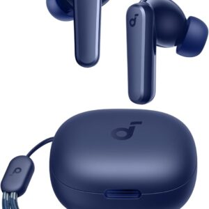 Soundcore P20i Auriculares inalámbricos Bluetooth by Anker, diafragmas de 10mm con Big Bass, Auriculares Bluetooth 5.3, Reproducción 30H, IPX5, 2 micros para Llamadas nítidas con IA, EQ Personalizado