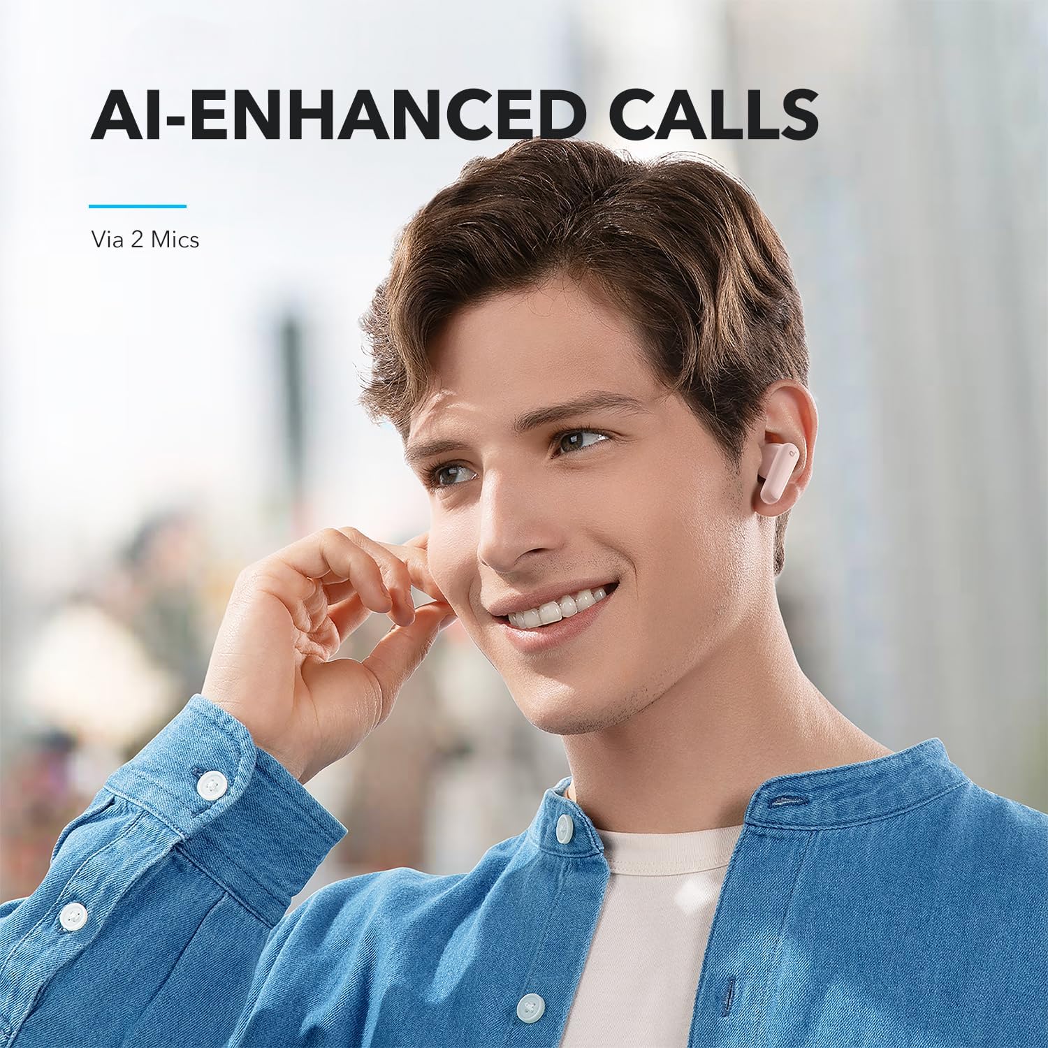 Soundcore P20i Auriculares inalámbricos Bluetooth by Anker, diafragmas de 10mm con Big Bass, Auriculares Bluetooth 5.3, Reproducción 30H, IPX5, 2 micros para Llamadas nítidas con IA, EQ Personalizado - 5