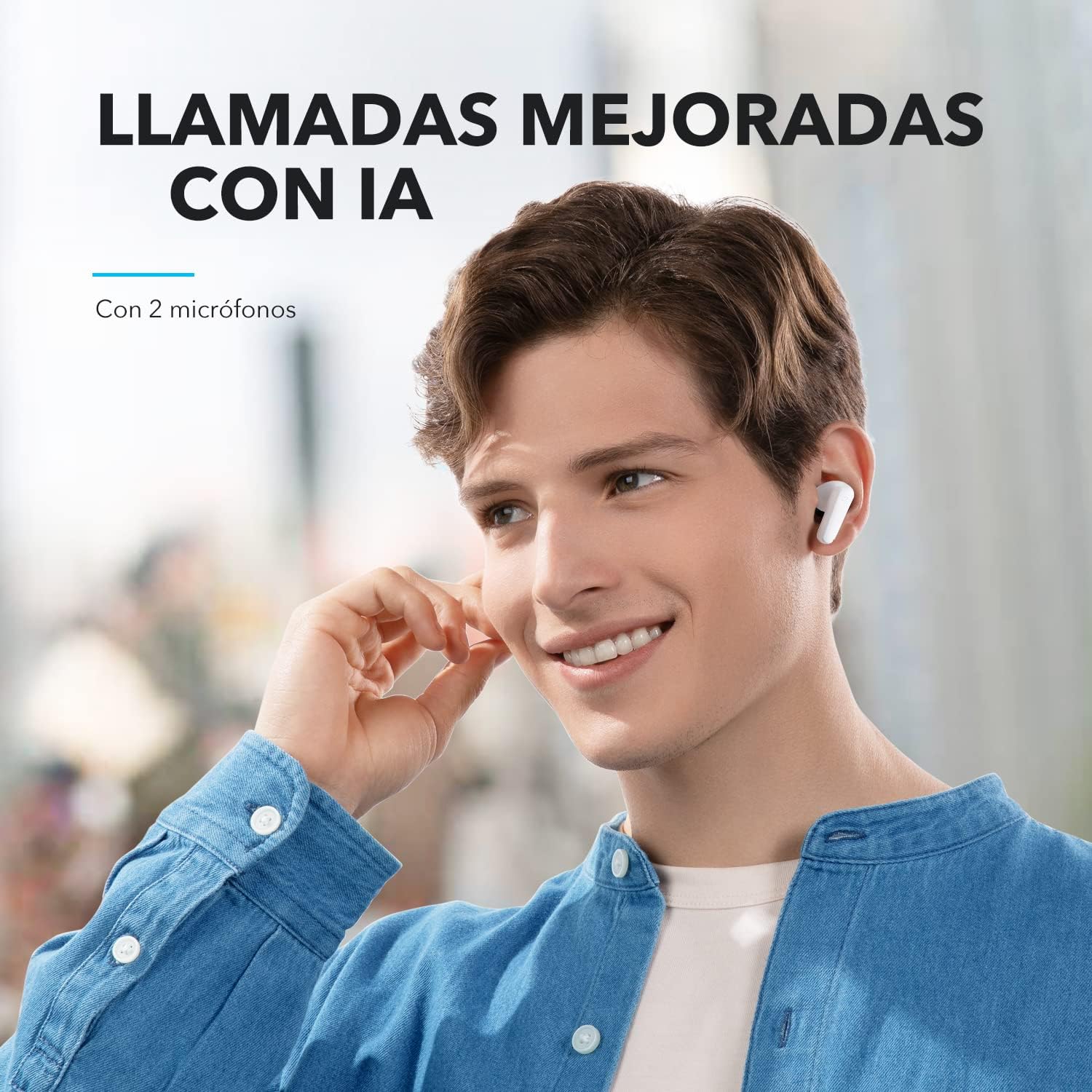 Soundcore P20i Auriculares inalámbricos Bluetooth by Anker, diafragmas de 10mm con Big Bass, Auriculares Bluetooth 5.3, Reproducción 30H, IPX5, 2 micros para Llamadas nítidas con IA, EQ Personalizado - 6