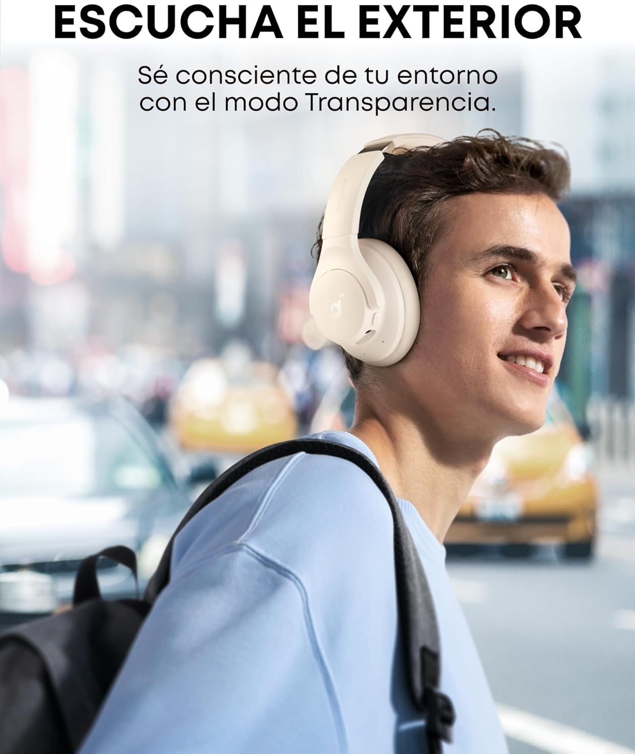 Soundcore Q20i Cascos Inalámbricos Bluetooth con Cancelación de Ruido Activa Híbrida by Anker, Reproducción ANC 40 Horas, Hi-Res Audio, Personalización vía App, Modo Transparencia, Graves Profundos - 6