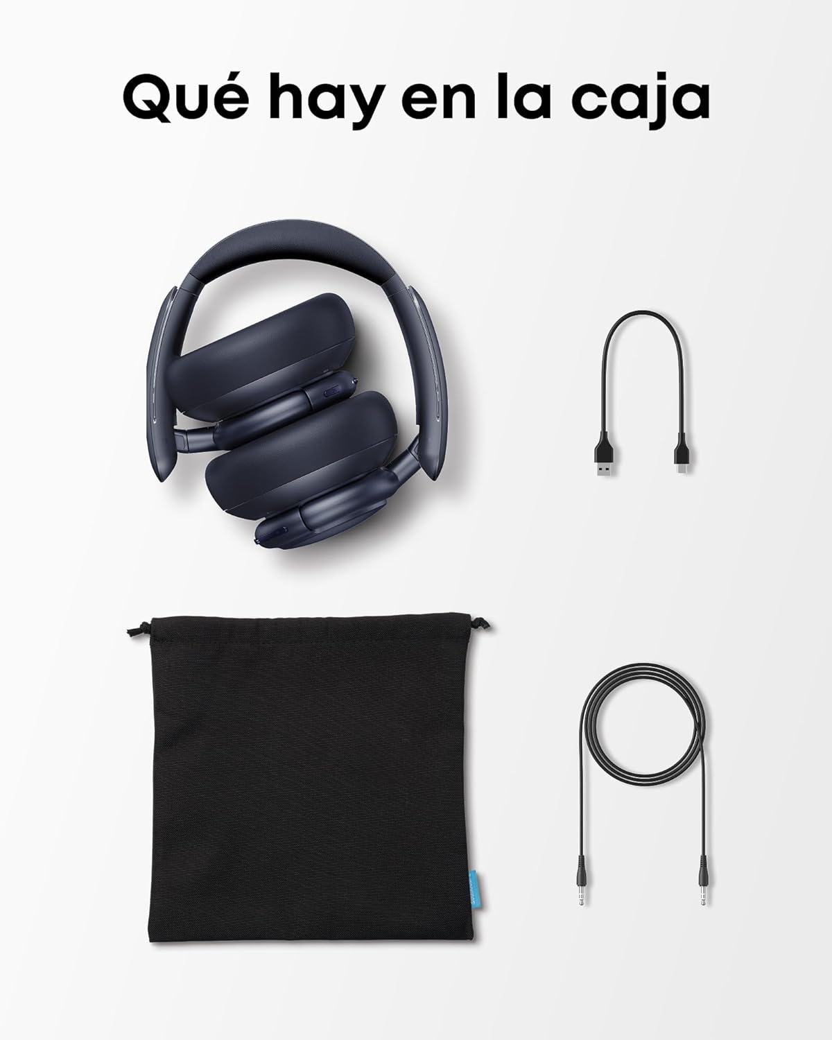 Soundcore de Anker Q30 Cascos Inalámbricos Bluetooth Cancelación de Ruido Activa Híbrida con Varios Modos, Sonido Hi-Res, EQ personalizado vía App, 50H Reproducción, Ajuste Cómodo, Conexión Multipunto - 6