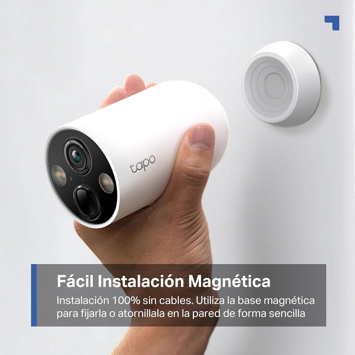 Tapo [2024 Nuevo] C425 - Cámara Wi-Fi de Batería para Exterior/Interior, 2K QHD, 10000mAh, IA Mejorada, Visión Nocturna a Color, Base Magnética, No Requiere Hub, Compatible con Panel Solar - 5