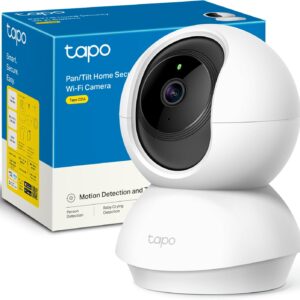 Tapo 2K(3MP) Cámara de vigilancia WiFi Interior 360° C21A, visión Nocturna, notificaciones en Tiempo Real, detección de Persona, Seguimiento de Movimiento, Control Remoto, Compatible con Alexa