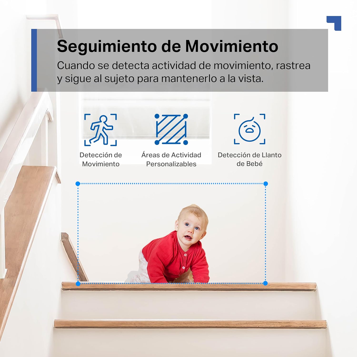Tapo 2K(3MP) Cámara de vigilancia WiFi Interior 360° C21A, visión Nocturna, notificaciones en Tiempo Real, detección de Persona, Seguimiento de Movimiento, Control Remoto, Compatible con Alexa - 6