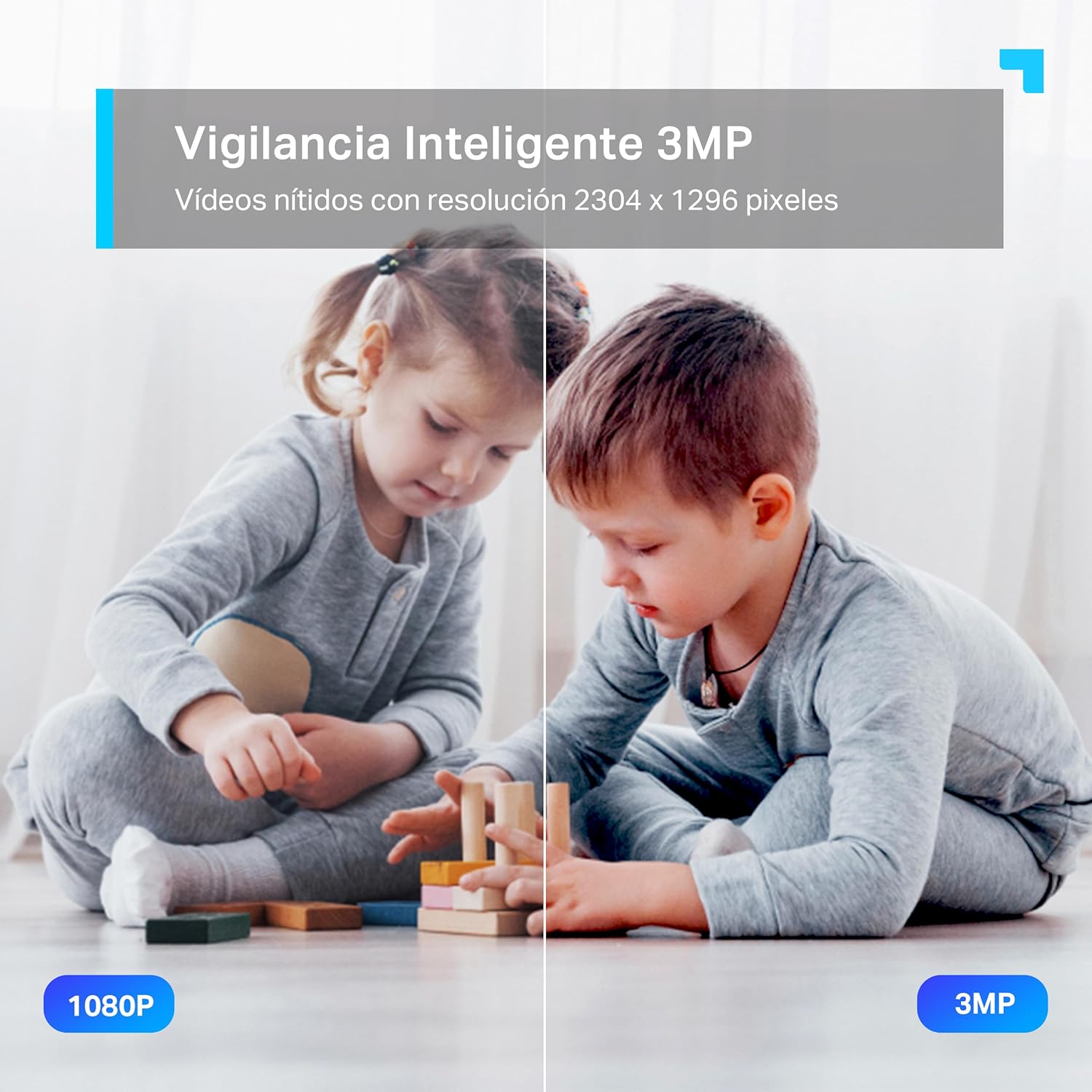 Tapo C210(2-Pack) - Cámara IP WiFi 360° Cámara de Vigilancia 2K (3MP),Visión Nocturna Admite Tarjeta SD hasta 512 GB, Detección de Movimiento, Control Remoto, Compatible con Alexa - 3