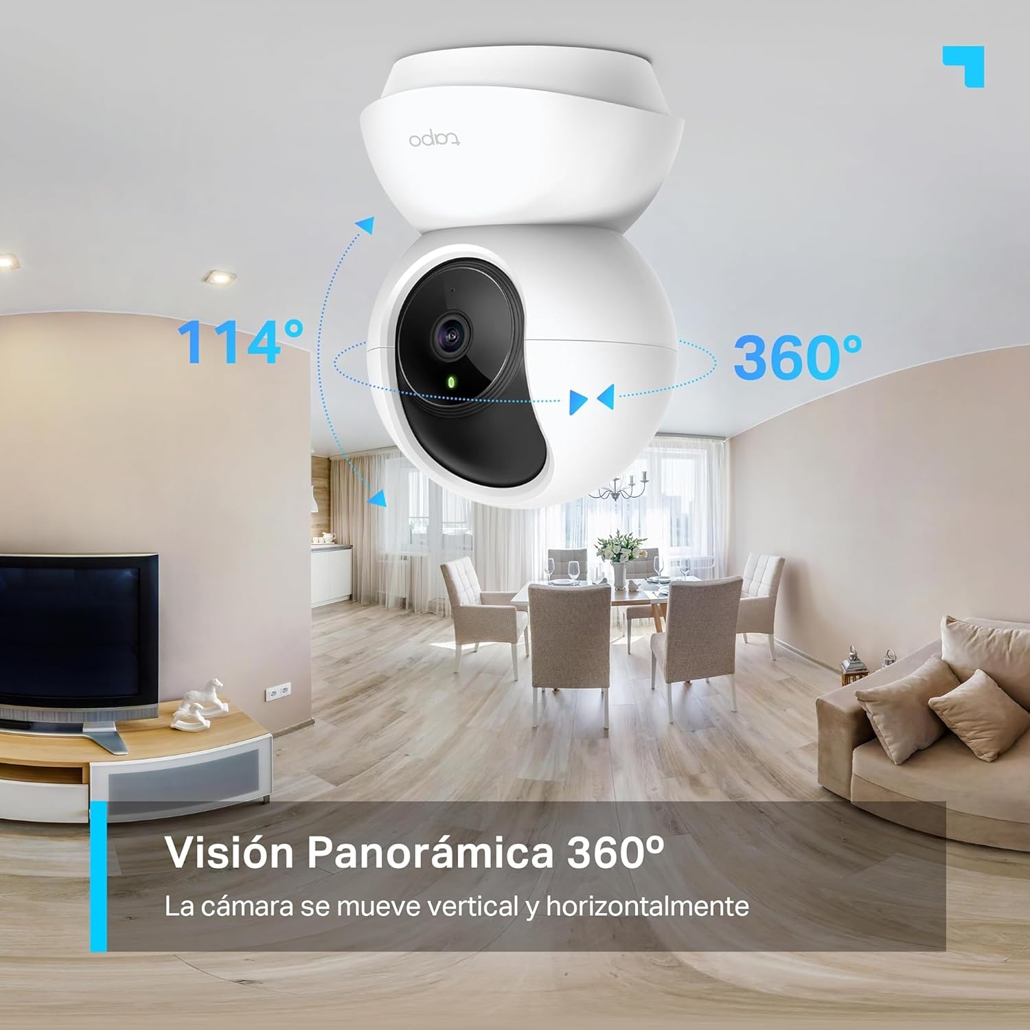 Tapo C210(2-Pack) - Cámara IP WiFi 360° Cámara de Vigilancia 2K (3MP),Visión Nocturna Admite Tarjeta SD hasta 512 GB, Detección de Movimiento, Control Remoto, Compatible con Alexa - 4