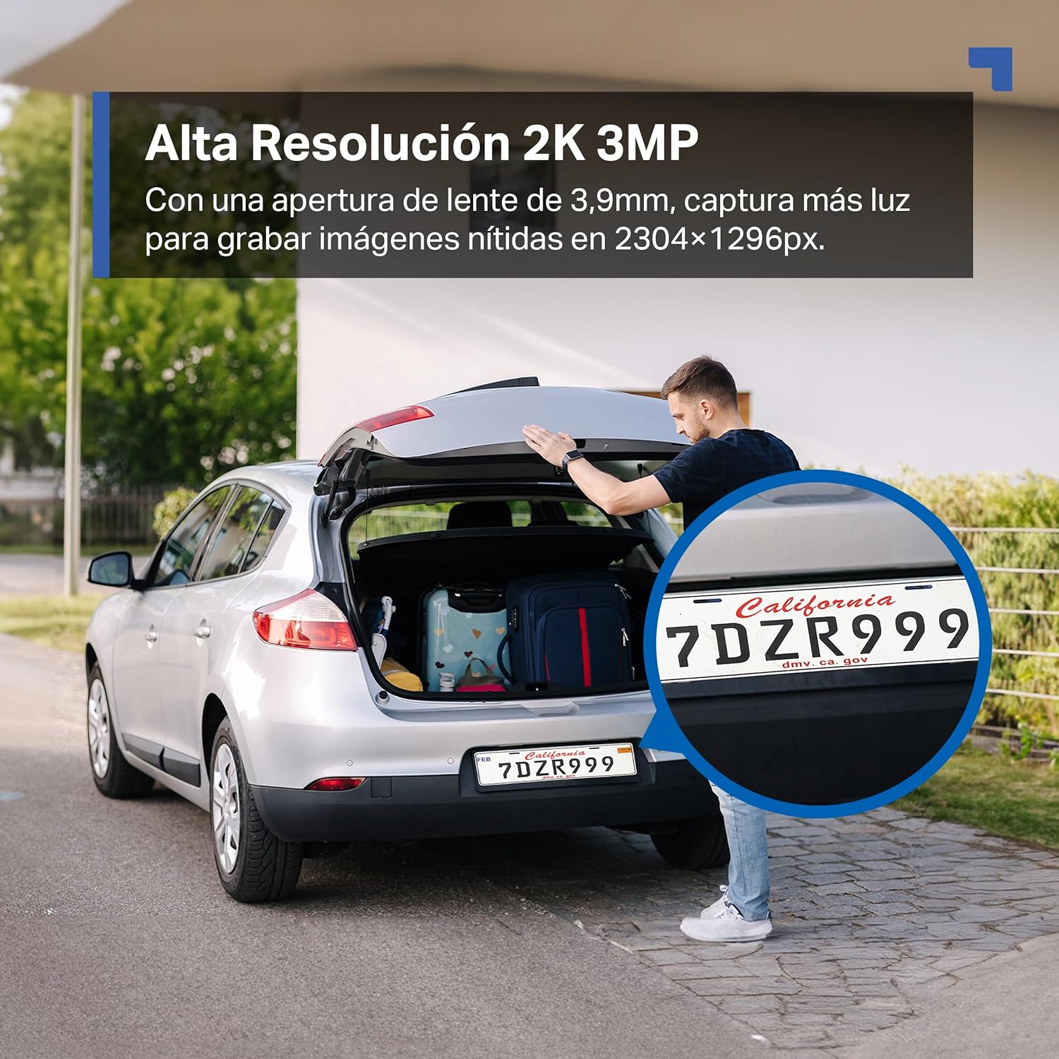 Tapo C51A - Cámara de vigilancia Wi-Fi para Exteriores 360°, visión Nocturna a Todo Color 2k (3 MP), detección Personas con IA Seguimiento Movimiento Inteligente IP65 - 4
