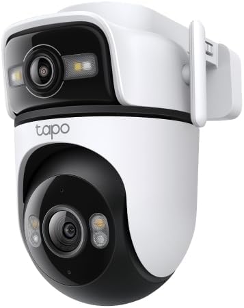 Tapo C545D - Cámara de Seguridad Exterior Wi‑Fi 2K Dual Lente Pan/Tilt con Seguimiento Inteligente, visión Nocturna a Color, detección IA de Personas/Mascotas/vehículos y Audio bidireccional - 1