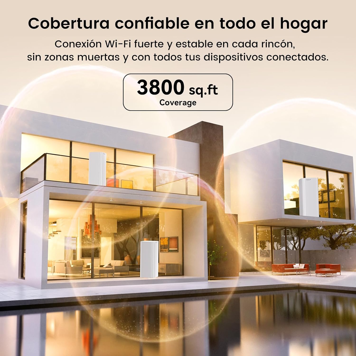 Tenda Nova ME3 Pro (Pack de 3) – Sistema WiFi 7 Mesh BE3600 (3.6 Gbps Doble Banda), 3 Puertos Gigabit, Cobertura para Todo el Hogar, Ideal para Streaming 4K y Juegos, MLO, WPA3, Itinerancia Continua - 4