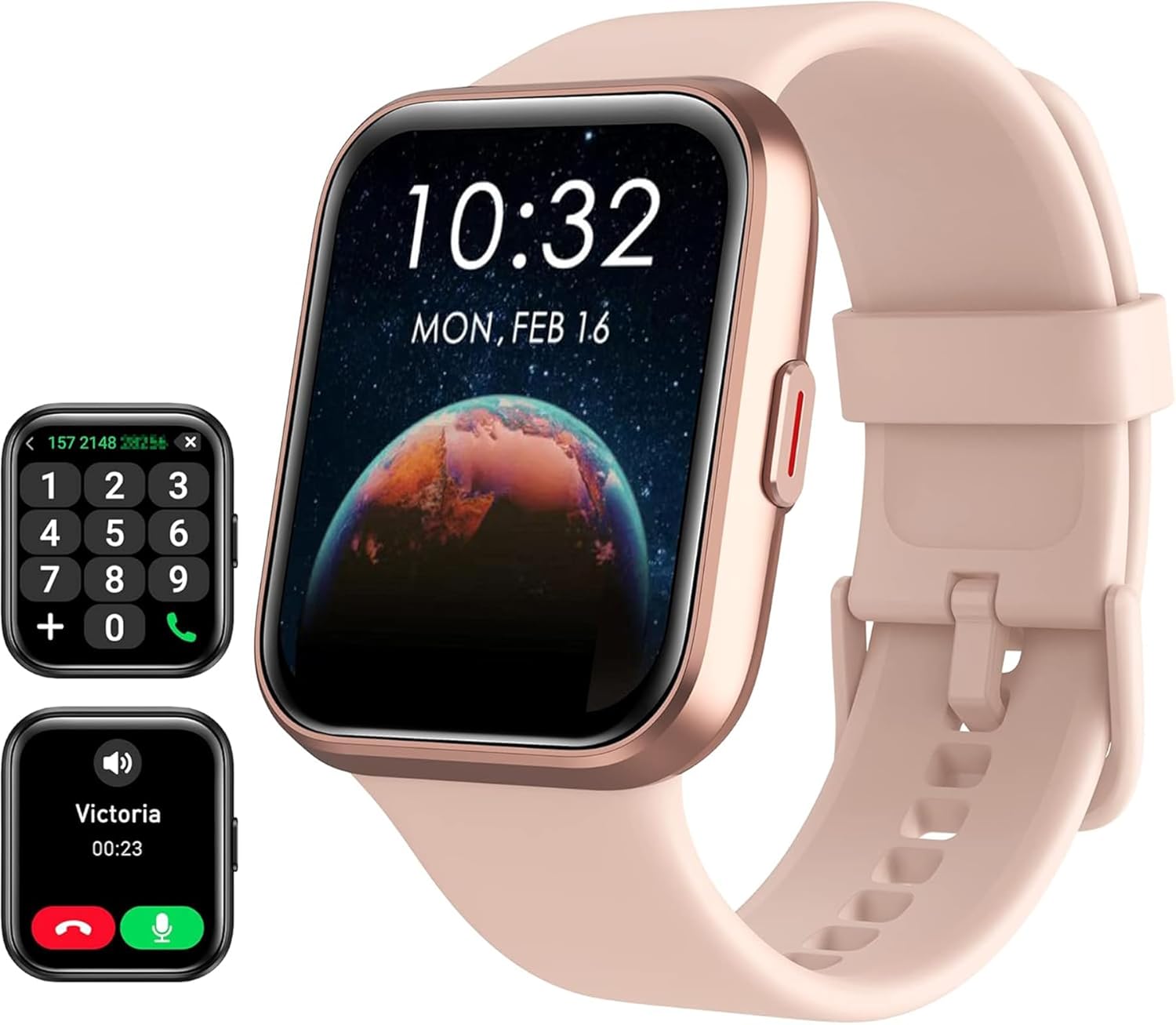 Tensky Reloj Inteligente Mujer con Llamadas y Voz de Alexa, Whatsapp Notificaciones, 1.8" Smartwatch Mujer con SpO2/Pulsómetro/Monitor de Sueño, 110 Modos Deportes, IP68 Regalo para iPhone Android - 1