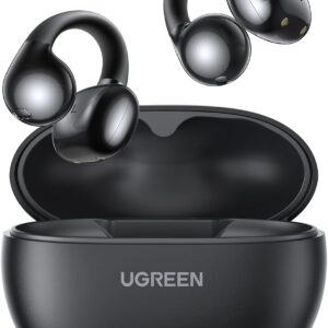 UGREEN HiTune S3 Auriculares Inalámbricos Bluetooth 5.4, Audifonos Deportivos Abiertos con Clip y Cancelación de Ruido ENC, 30H de Reproducción, Carga Rápida USB-C, Hi-Fi, IPX5 Impermeable, Negro