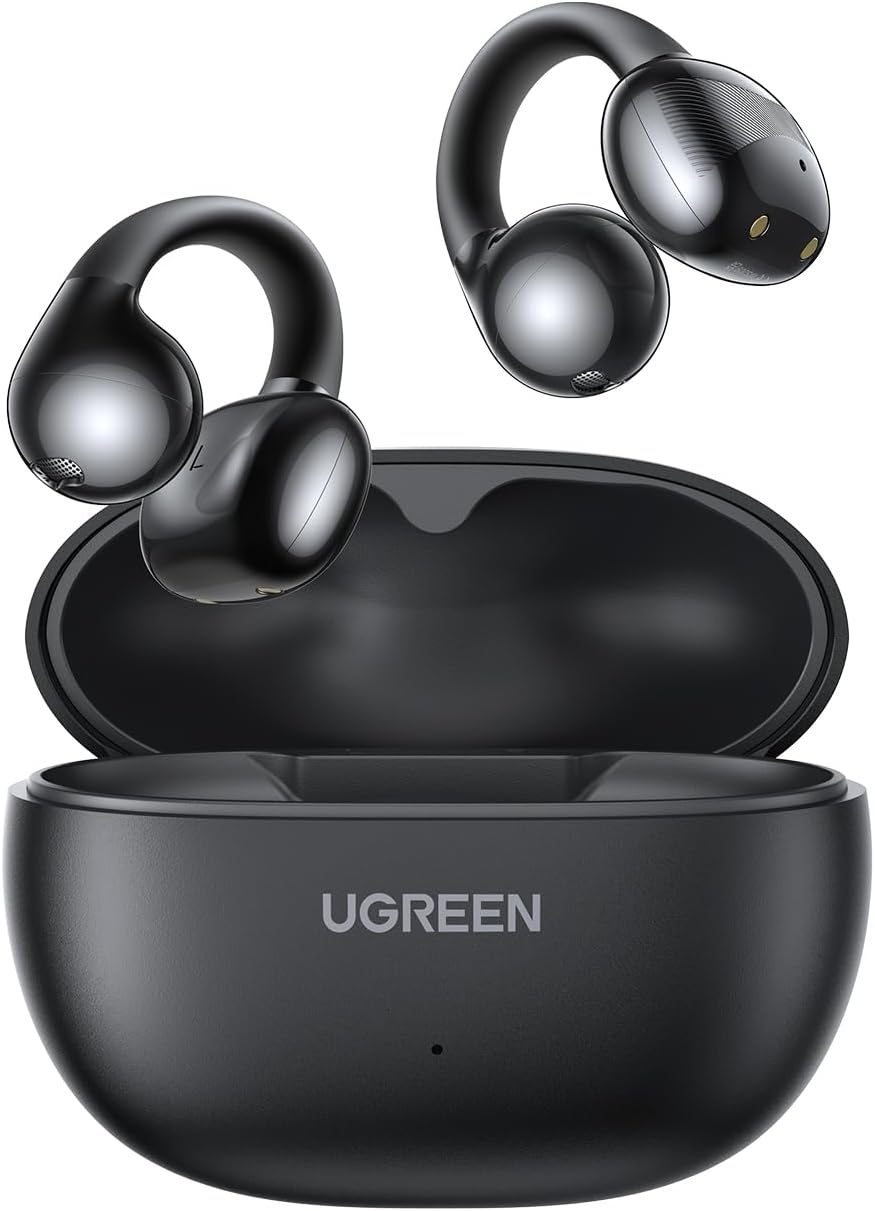 UGREEN HiTune S3 Auriculares Inalámbricos Bluetooth 5.4, Audifonos Deportivos Abiertos con Clip y Cancelación de Ruido ENC, 30H de Reproducción, Carga Rápida USB-C, Hi-Fi, IPX5 Impermeable, Negro - 1