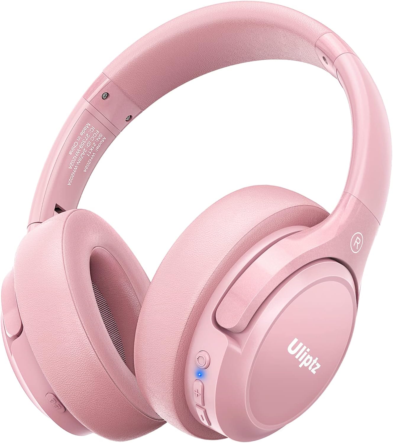 Uliptz Auriculares Inalámbricos Bluetooth, 65 Horas de Reproducción, 6 Modos de Sonido EQ, Auriculares Inalámbricos Diadema Estéreo HiFi, Audifonos Bluetooth 5.3 para PC/Teléfono (Rosa) - 1