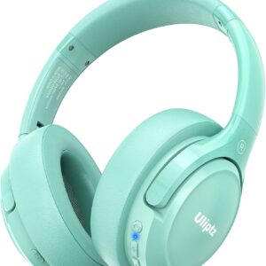 Uliptz Auriculares Inalámbricos Bluetooth, 65 Horas de Reproducción, 6 Modos de Sonido EQ, Auriculares Inalámbricos Diadema Estéreo HiFi, Audifonos Bluetooth 5.3 para PC/Teléfono (Verde)
