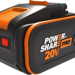 WORX PowerShare Pro WA3644 - Batería Recargable de Iones de Litio (20 V, 4,0 Ah, Mayor Seguridad y Mayor Tiempo de Funcionamiento, con indicador LED, innovadora tecnología Heatshield, Adecuada para