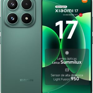 XIAOMI 17 - Smartphone de 12+512GB, Lentes óptica Leica Summilux, Snapdragon 8 Elite Gen 5, HyperAI, 1 año de garantía Extra, Cargador no Incluido, Verde (Versión ES)
