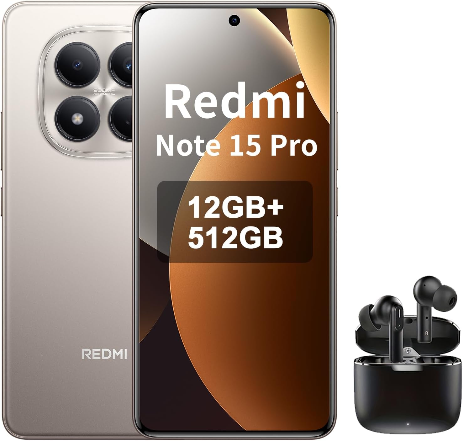 XIAOMI Redmi Note 14 Pro Smartphone 8+256GB 5500mAh Batería 6.67” Pantalla AMOLED Display MediaTek Helio G100-Ultra 120Hz Eye-Care Pantalla Sistema de Imágenes 200MP Negro - 5