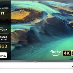 XIAOMI TV F Pro 43, 43 Pulgadas (101 cm), 4K UHD QLED, Smart TV, Fire OS8, Control por Voz Alexa, HDR10+, MEMC, 2GB+32GB, Compatible con Apple AirPlay